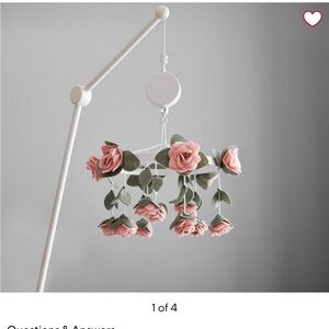 Pottery Barn Baby Mobile with Pink and Green Accents NIB With Crib Arm NIB